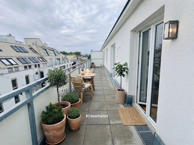Dachgeschoss-Wohnung mit 2 Terrassen – 3 Zimmer in 1210 Wien