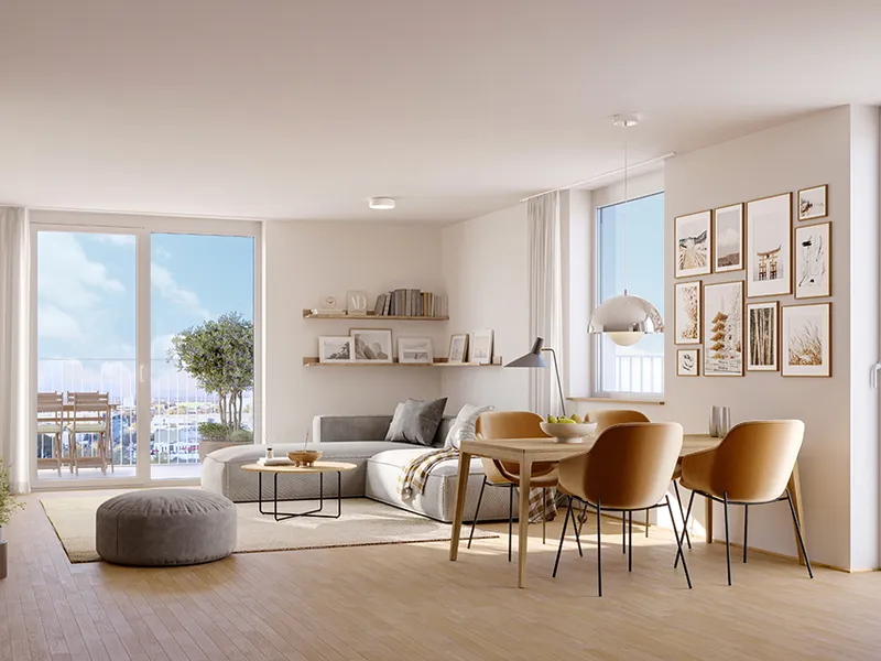 „Die Kompakte“ 3-Zimmer Wohnung mit Home-Office und 11 m² Balkon