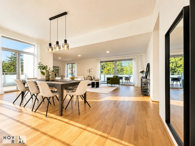Penthouse – Wohnluxus ohne Schrägen mit Terrassen und Blick ins Wienerwald Grün!