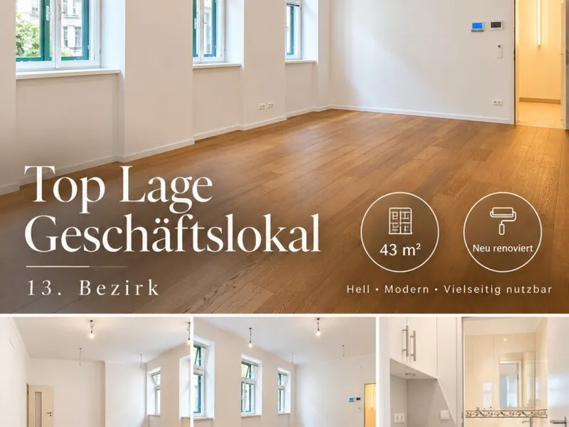 TOP-LAGE IN HIETZING | Ihr neuer Business-Standort – 43 m², frisch renoviert & vielseitig nutzbar!