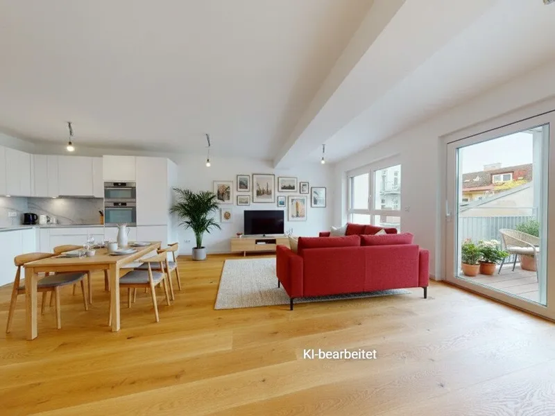 Am Kutschkermarkt | Exklusive 4-Zimmer-Altbauwohnung mit rund 14 m² großer Terrasse und Grünfläche