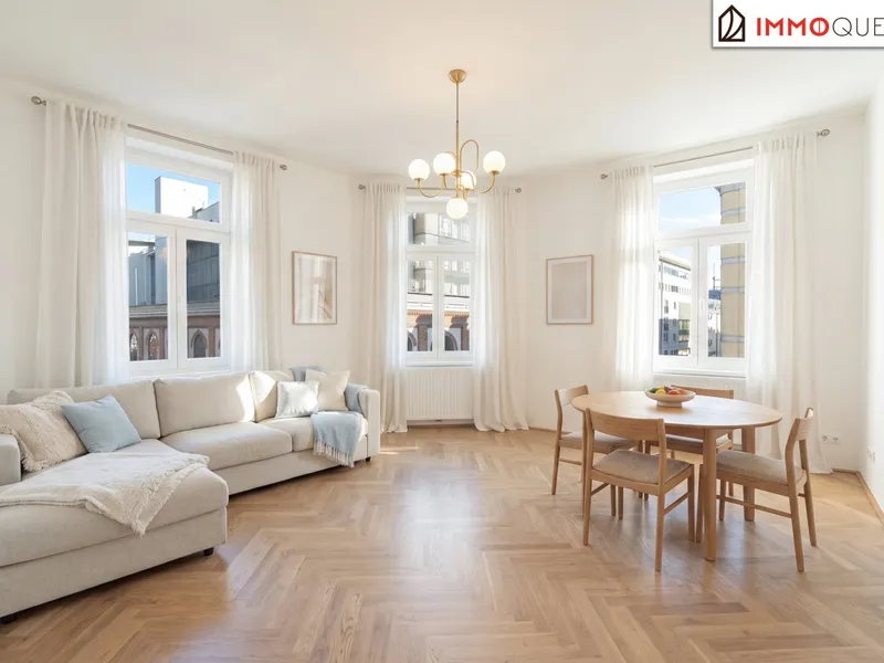 Wiener Charme zum Ankommen! Erstbezug nach Kernsanierung - stilvolle 3-Zimmer-Wohnung im 2. Stock mit  zentraler Raumaufteilung und sonniger Ausrichtung