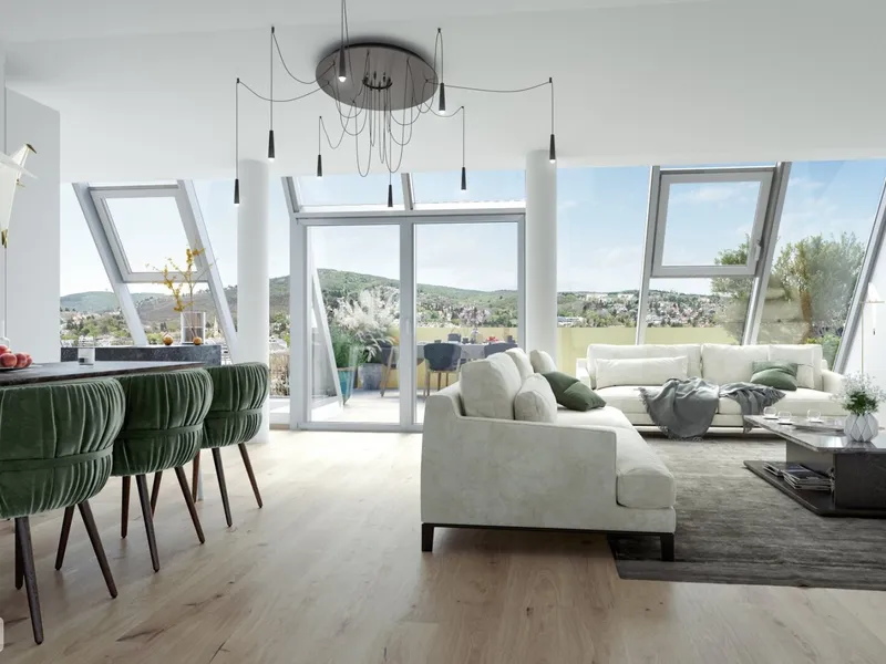 Exklusives Penthouse mit spektakulärer Aussicht! Pool im Gemeinschaftsgarten!