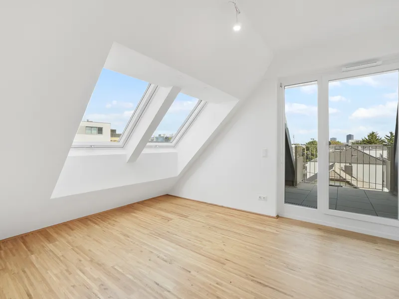 Moderne Erstbezug-Mietwohnungen mit privaten Freiflächen und Garage im 21. Bezirk