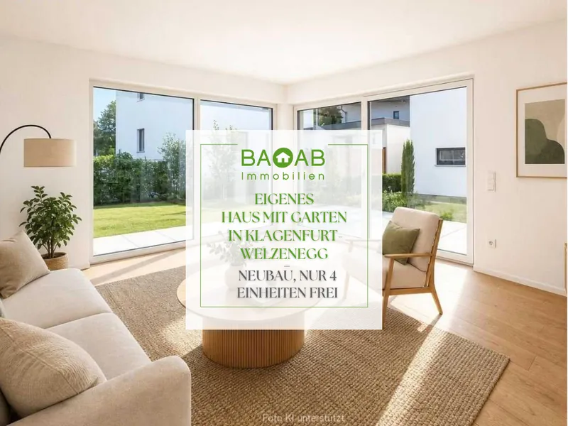 EIGENES HAUS MIT GARTEN IN KLAGENFURT-WELZENEGG – NEUBAU, NUR 4 EINHEITEN FREI