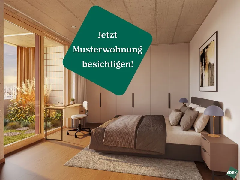 VILLAGE IM DRITTEN | BAUFELD 14B | Moderne 2-Zimmer Wohnung mit Loggia in Hofruhelage