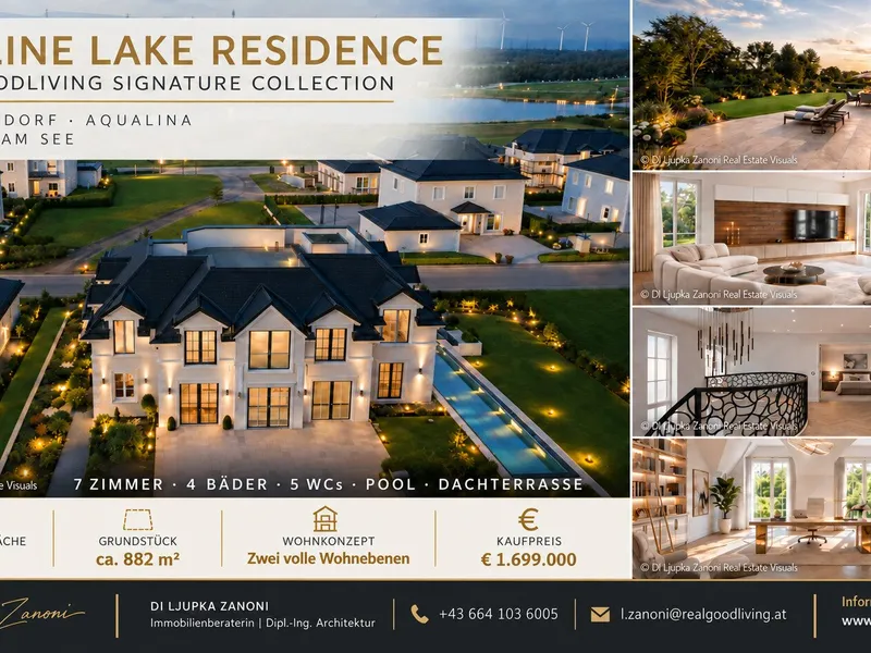DAS BESONDERE HAT HIER RAUM. Designvilla zwischen See und Golf | Ebreichsdorf · Aqualin