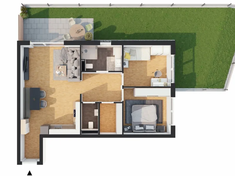 Hochwertige 3-Zimmer Neubau-Gartenwohnung (W04)