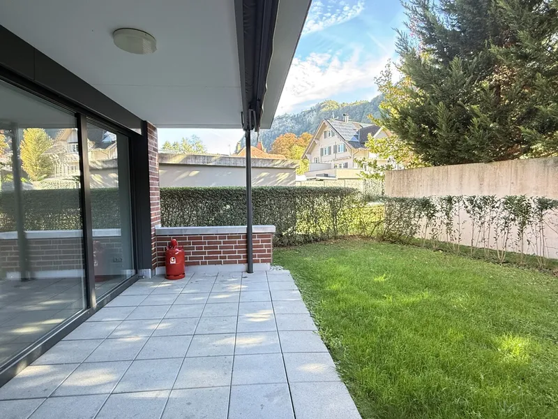 Traumhafte 2-Zimmer-Gartenwohnung mit großzügiger Terrasse im Zentrum von Hohenems zu vermieten