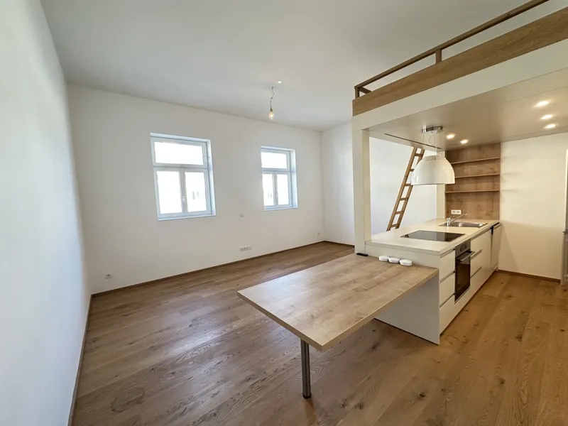 Vorsorgeapartment im Dachgeschoss – Altbauflair trifft modernes Design | U4 Pilgramgasse - freier Mietzins