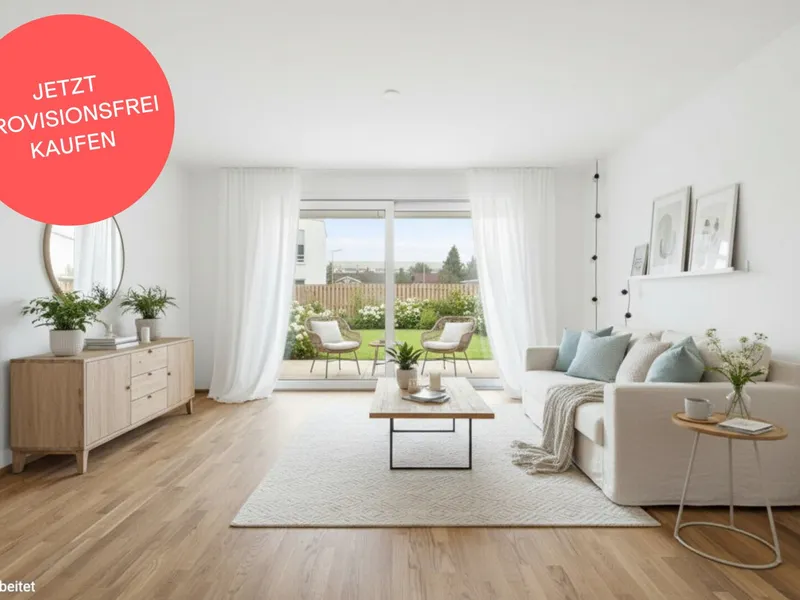 PROVISIONSFREI! Harmonisch konzipierte 3-Zimmer-Gartenwohnung | Lichtdurchflutet
