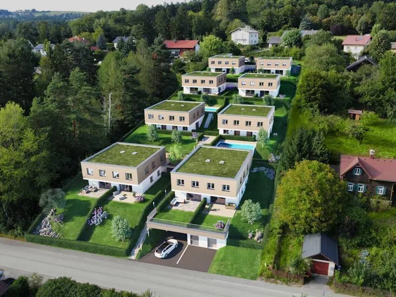 Doppelhaushälfte mitten im Wienerwald schon ab € 1.099,– finanzierbar | Ende 2026 bezugsfertig | provisionsfrei - mehr Infos auf steinhaeusl.at