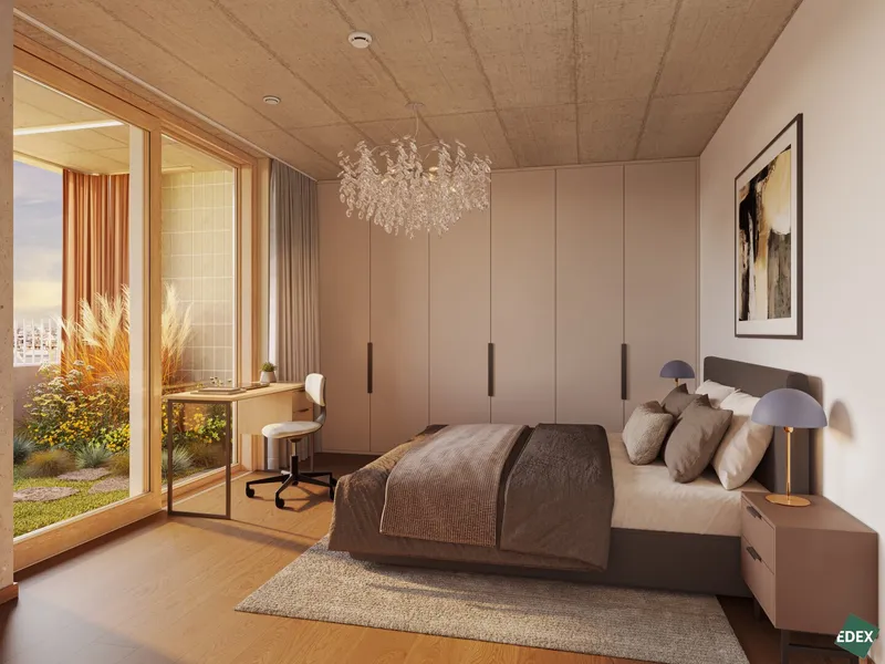 VILLAGE IM DRITTEN | IDEAL AUFGETEILTE 2-ZIMMER WOHNUNG MIT FREIFLÄCHE | ANLEGER