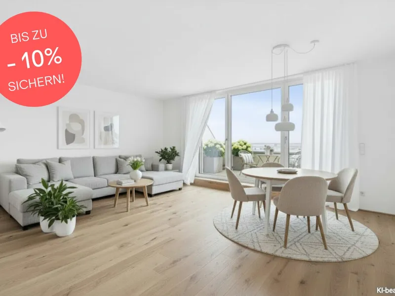 BIS ZU -10% PREISNACHLASS! Nach Süden ausgerichtete 4-Zimmer-Dachgeschoßwohnung | Zwei Bäder, große Terrasse, Fernblick | Klimavorbereitung | Provisionsfrei