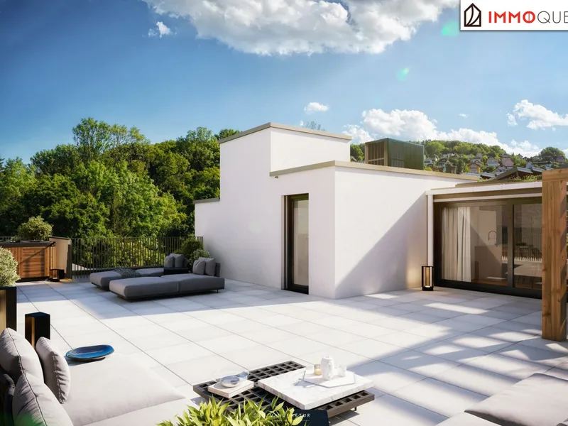 Wohnen mit Weitblick auf zwei Ebenen - Sonniges 4-Zimmer-Penthouse mit weitläufiger Dachterrasse und weiteren Freiflächen in ruhiger Wohnlage von Wien-Penzing