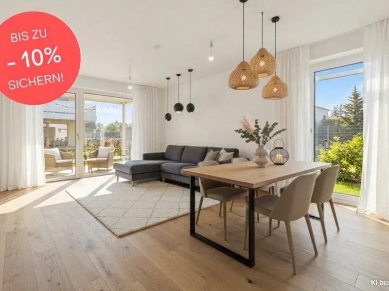 BIS ZU -10% PREISNACHLASS! Durchdachte 3-Zimmer-Wohnung | Garten aus allen Räumen begehbar | Große Terrasse | Provisionsfrei