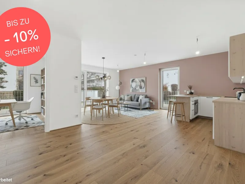 BIS ZU -10% PREISNACHLASS! 4-Zimmer-Traumwohnung mit Süd-West-Ausrichtung | 30 m² Wohnküche | 49 m² Privatterrasse | 2 Bäder | Provisionsfrei