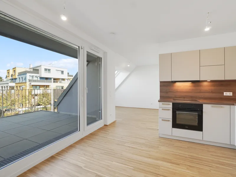 Moderne Erstbezug-Mietwohnungen mit privaten Freiflächen und Garage im 21. Bezirk