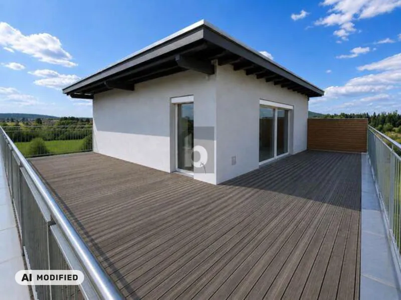 AUSSERGEWÖHNLICH GROSSE DACHTERRASSE ÜBER DREI SEITEN MIT TRAUMHAFTEM WEITBLICK