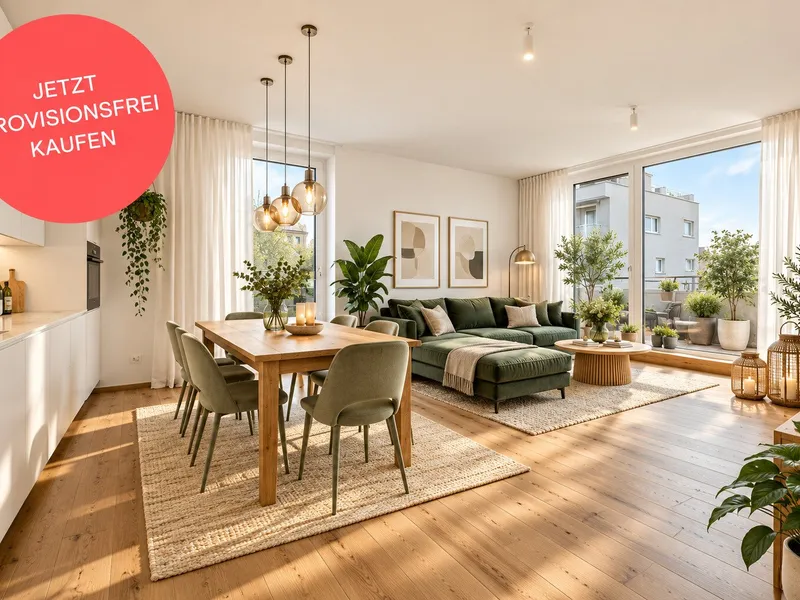 So genial: Provisionsfreie 3-Zimmer-Dachgeschoßwohnung mit Süd-Ost-Westausrichtung | Schrankraum | Rundum-Terrasse | Grünblick | Bezugsfertig