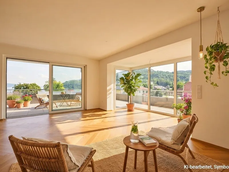 Modernes Traumapartment am Wörthersee: Erstbezug, Terrasse und Seeblick