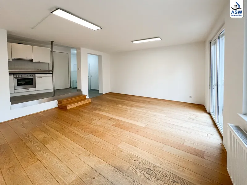 Moderne 1-Zimmerwohnung mit schöner Küche und Garten