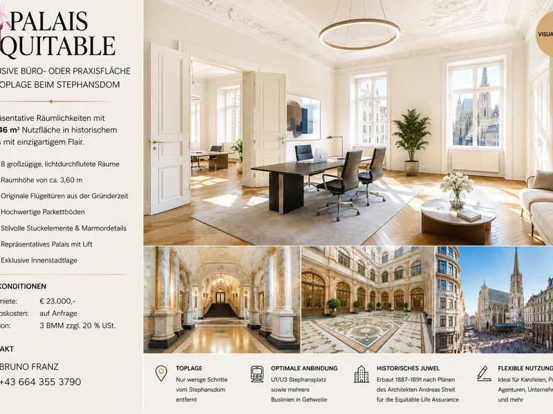 Repräsentative Büro- oder Praxisfläche in Toplage beim Stephansdom