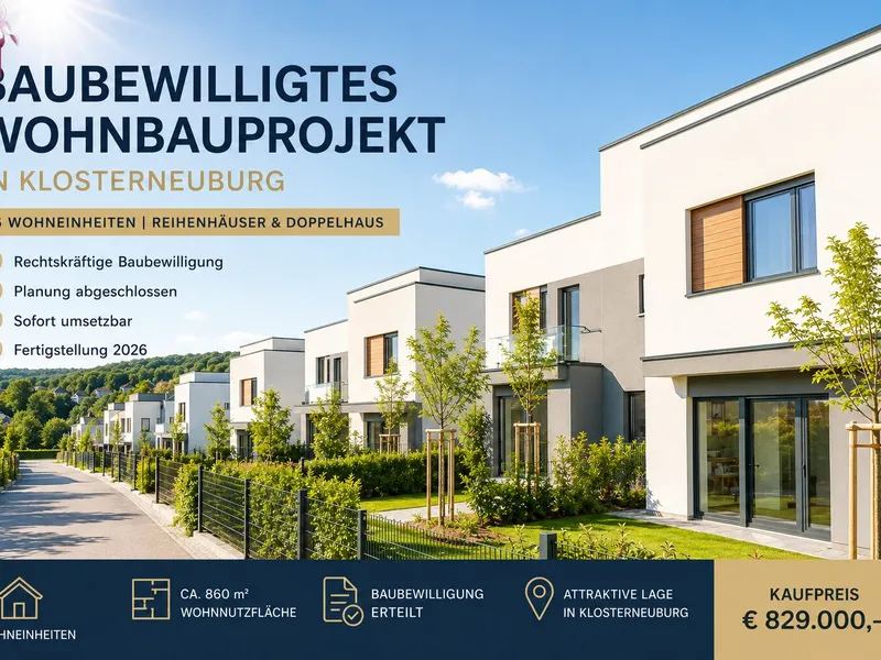 BAUBEWILLIGTES WOHNBAUPROJEKT IN KLOSTERNEUBURG