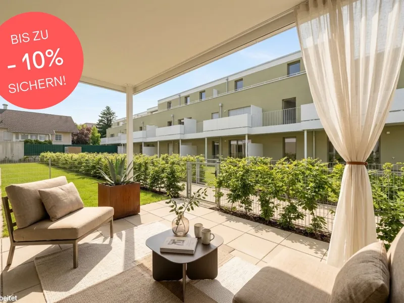 BIS ZU -10% PREISNACHLASS! Durchdachte 3-Zimmer-Wohnung | Garten aus allen Räumen begehbar | Große Terrasse | Provisionsfrei