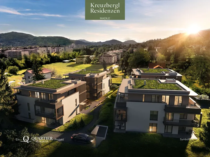 Kreuzbergl Residenzen- Moderne Erdgeschosswohnung mit großer Terrasse & Eigengarten
