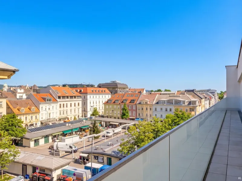 ERSTBEZUG: Moderne Maisonette mit Balkon & Loggia am Benediktinermarkt in Klagenfurt!
